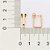 ARGOLA RETANGULAR FOLHEADO A OURO. MED 1,3CM ROMMANEL 527232 - Imagem 3