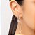 BRINCO OVAL FOLHEADO A OURO COM ZIRCÔNIAS. MED 5,9CM ROMMANEL 527233 - Imagem 4