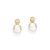 BRINCO FOLHEADO A OURO COM PÉROLA E ZIRCÔNIA. MED 1,1CM ROMMANEL 527239 - Imagem 2