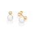 BRINCO FOLHEADO A OURO COM PÉROLA E ZIRCÔNIA. MED 1,1CM ROMMANEL 527239 - Imagem 1
