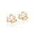 BRINCO FLOR FOLHEADO A OURO COM ZIRCÔNIAS E PÉROLA. MED 1,3CM ROMMANEL 527240 - Imagem 1