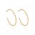 ARGOLA FOLHEADO A OURO ARO TORCIDO. MED 6,5CM ROMMANEL 527247 - Imagem 2