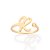 ANEL LETRAS FOLHEADO A OURO ROMMANEL 513440. LETRAS DE Q/Z - Imagem 1