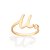ANEL LETRAS FOLHEADO A OURO ROMMANEL 513440. LETRAS DE Q/Z - Imagem 4