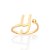 ANEL LETRAS FOLHEADO A OURO ROMMANEL 513440. LETRAS DE Q/Z - Imagem 7