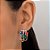 ARGOLA TRIPLA PRATA 925 COM CRISTAIS COLORIDOS. MED 2CM ROMMANEL 820152 - Imagem 4