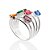 MAXI ANEL PRATA 925 COM CRISTAIS COLORIDOS ROMMANEL 810264 - Imagem 2