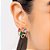 ARGOLA TRIPLA FOLHEADO A OURO COM CRISTAIS COLORIDOS. MED 2CM ROMMANEL 527252 - Imagem 4