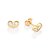 BRINCO CORAÇÃO FOLHEADO A OURO COM ZIRCÔNIAS. MED 0,60CM ROMMANEL 527269 - Imagem 1