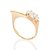 ANEL SKINNY FOLHEADO A OURO COM ZIRCÔNIA ROMMANEL 513454 - Imagem 1