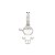BERLOQUE PRATA 925 MENINO COM ZIRCÔNIAS. MED 2,4CM ROMMANEL 840078 - Imagem 1
