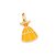 PINGENTE VESTIDO BELA FOLHEADO A OURO COM APLIQUE DE RESINA. MED 2,1CM ROMMANEL 542822 - Imagem 1