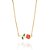 GARGANTILHA FOLHEADO A OURO ROSA DA BELA COM APLIQUE DE RESINA. MED 50CM ROMMANEL 532519 - Imagem 1