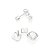 KIT BRINCOS PRATA 925 CONCHA COM ZIRCÔNIA ROMMANEL 820163 - Imagem 2