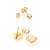 KIT BRINCOS FOLHEADO A OURO CONCHA COM ZIRCÔNIA ROMMANEL 527295 - Imagem 2