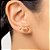 KIT BRINCOS FOLHEADO A OURO CONCHA COM ZIRCÔNIA ROMMANEL 527295 - Imagem 4