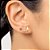 KIT BRINCOS FOLHEADO A OURO SAPATO CINDERELA COM ZIRCÔNIA AZUL CLARO ROMMANEL 527297 - Imagem 4