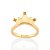 ANEL INFANTIL FOLHEADO A OURO COROA PRINCESA TIANA COM ZIRCÔNIA VERDE ROMMANEL 513462 - Imagem 1