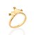 ANEL INFANTIL FOLHEADO A OURO COROA PRINCESA TIANA COM ZIRCÔNIA VERDE ROMMANEL 513462 - Imagem 2