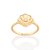 ANEL INFANTIL FOLHEADO A OURO CONCHA COM ZIRCÔNIA ROMMANEL 513467 - Imagem 1