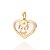 PINGENTE CORAÇÃO MENINA FOLHEADO A OURO COM ACRÍLICO BRANCO. MED 3CM ROMMANEL 542805 - Imagem 1