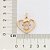 PINGENTE CORAÇÃO MENINA FOLHEADO A OURO COM ACRÍLICO BRANCO. MED 3CM ROMMANEL 542805 - Imagem 3