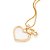 PINGENTE CORAÇÃO MENINA FOLHEADO A OURO COM ACRÍLICO BRANCO. MED 3CM ROMMANEL 542805 - Imagem 4
