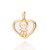 PINGENTE MENINO FOLHEADO A OURO CORAÇÃO COM ACRÍLICO BRANCO. MED 3CM ROMMANEL 542806 - Imagem 1