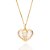 PINGENTE MENINO FOLHEADO A OURO CORAÇÃO COM ACRÍLICO BRANCO. MED 3CM ROMMANEL 542806 - Imagem 2