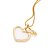 PINGENTE MENINO FOLHEADO A OURO CORAÇÃO COM ACRÍLICO BRANCO. MED 3CM ROMMANEL 542806 - Imagem 3