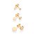 TRIO DE BRINCOS REDONDO FOLHEADO A OURO ROMMANEL 527272 - Imagem 2