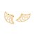 BRINCO FOLHEADO A OURO FLOR DE LOTUS. MED 5,2CM ROMMANEL 527276 - Imagem 1
