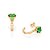 ARGOLA FOLHEADO A OURO ARO CORRENTE COM CRISTAL VERDE. MED 1,7CM ROMMANEL 527279 - Imagem 2