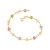 PULSEIRA FOLHEADO A OURO FLORES COLORIDAS E TREVOS VAZADOS. MED 20CM ROMMANEL 550676 - Imagem 1