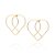 MAXI BRINCO CORAÇÃO ENTRELAÇADO FOLHEADO A OURO. MED 5,3CM ROMMANEL 526973 - Imagem 2