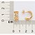ARGOLA FOLHEADO A OURO CORAÇÕES COM ZIRCÔNIAS. MED 1,8CM ROMMANEL 527282 - Imagem 3