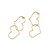 MAXI BRINCO FOLHEADO A OURO CORAÇÕES ENTRELAÇADOS. MED 6,1CM ROMMANEL 527287 - Imagem 1