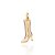PINGENTE BOTA FOLHEADO A OURO. MED 3,7CM ROMMANEL 542831 - Imagem 1