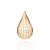 MAX PINGENTE FOLHEADO A OURO GOTA ABAULADA. MED 5CM ROMMANEL 542848 - Imagem 1