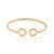 BRACELETE FERRADURA FOLHEADO A OURO. MED 6,2CM DIÂMETRO ROMMANEL 552150 - Imagem 1