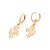 ARGOLA FOLHEADO A OURO COM PINGENTE CAVALO. MED 3,4CM ROMMANEL 527305 - Imagem 3