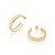 ARGOLA FOLHEADO A OURO COM DETALHES. MED 2,2CM ROMMANEL 527308 - Imagem 2