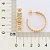 ARGOLA FOLHEADO A OURO COM DETALHES. MED 2,2CM ROMMANEL 527308 - Imagem 3