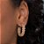 ARGOLA FOLHEADO A OURO COM DETALHES. MED 2,2CM ROMMANEL 527308 - Imagem 4