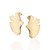 BRINCO PALHA ESTILIZADA FOLHEADO A OURO. MED 3,2CM ROMMANEL 527309 - Imagem 1