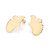 BRINCO PALHA ESTILIZADA FOLHEADO A OURO. MED 3,2CM ROMMANEL 527309 - Imagem 2