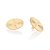 BRINCO BOTÃO FOLHEADO A OURO FRISOS COM ESFERAS. MED 2,1CM ROMMANEL 527311 - Imagem 2