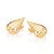 BRINCO GOTA ABAULADO FOLHEADO A OURO. MED 3CM ROMMANEL 527321 - Imagem 2
