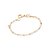 PULSEIRA INFANTIL FOLHEADO A OURO COM PÉROLAS. MED 14CM ROMMANEL 552144 - Imagem 1