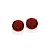 BRINCO FOLHEADO A OURO BOTÃO VERMELHO. MED 1,5CM ROMMANEL 527342 - Imagem 2